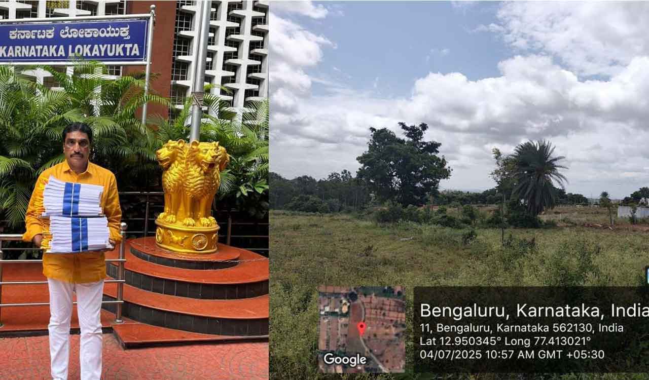 BJP leader alleges Rs. 800 crore land grab by Congress MLA