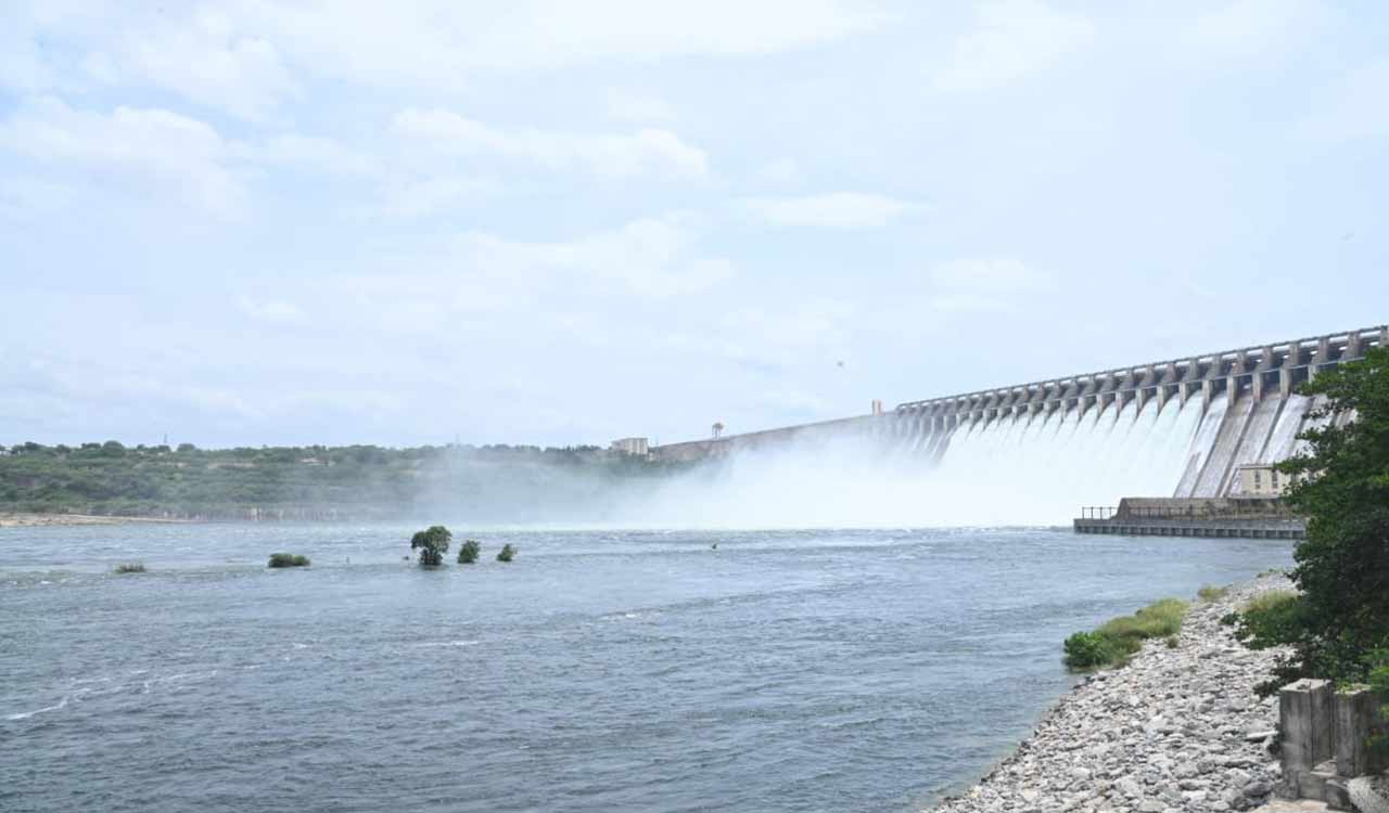 Nagarjuna Sagar Dam nears full capacity, releases water to manage inflow