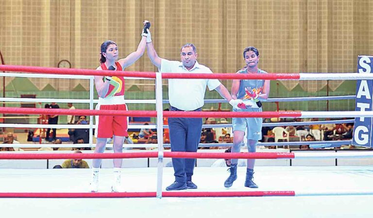 nitu defeats manju to enter 48kg final at elite womens boxing tournament