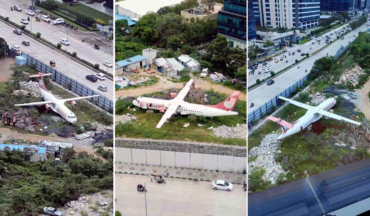 The curious case of the mysterious aircraft parked in Hyderabad’s IT corridor!