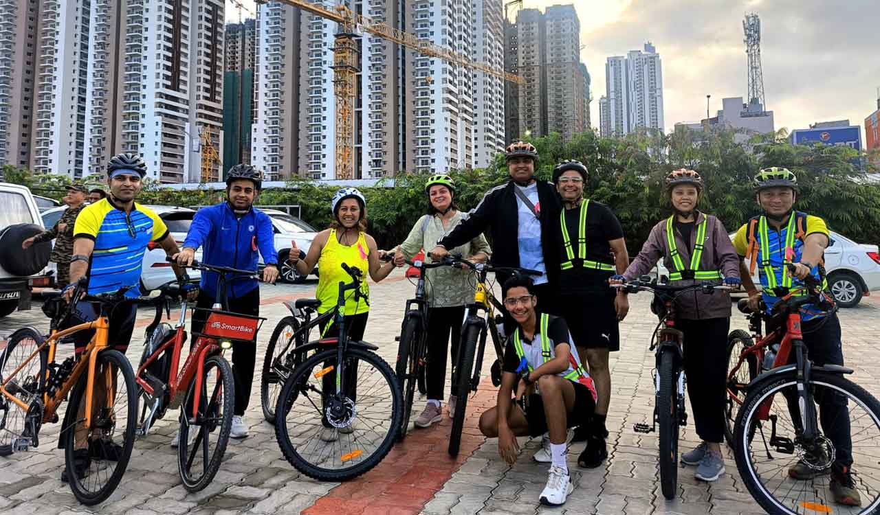 Hyderabad: Armed Forces champion green mobility on India’s first solar-roofed cycling track