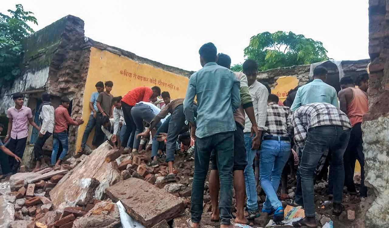 Four students dead as roof of school building collapses in Rajasthan