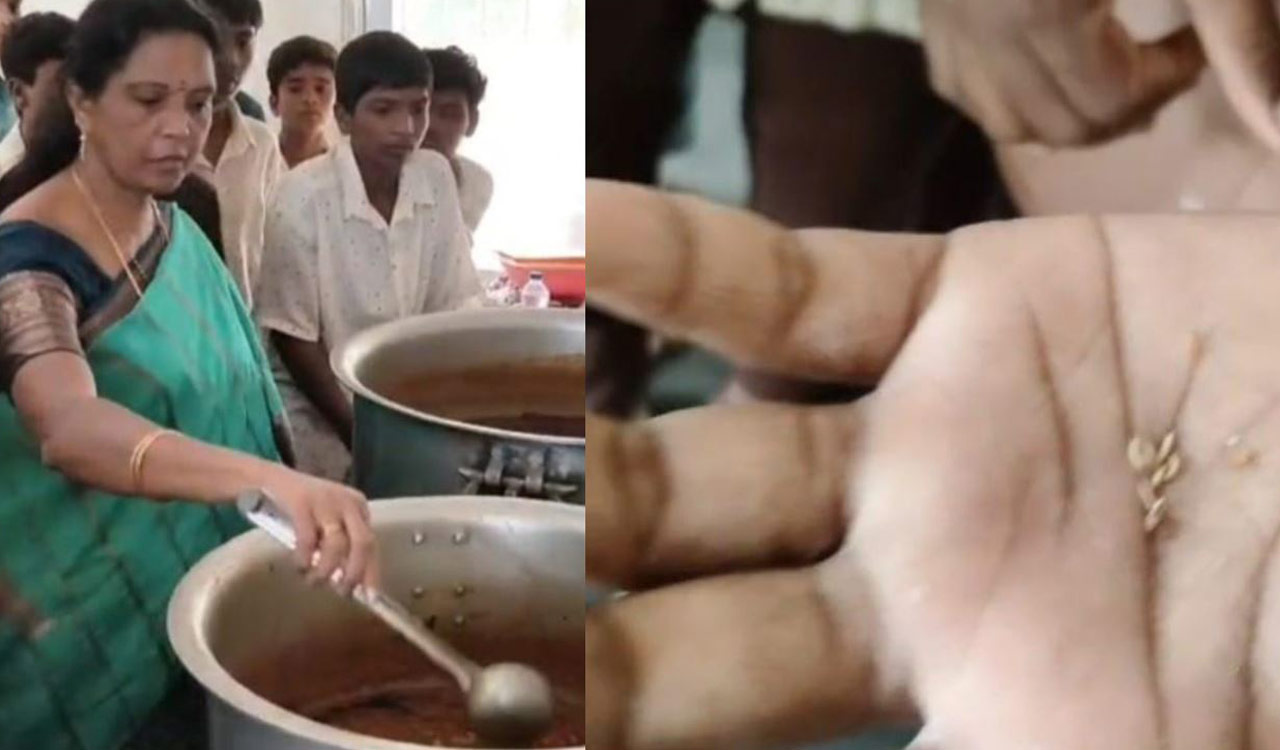 Infested rice triggers protest at tribal welfare school in Sangareddy