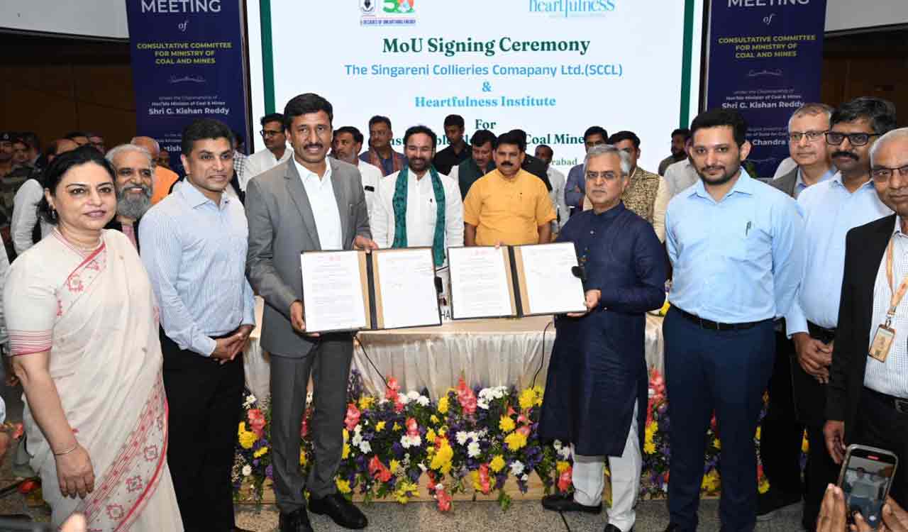 SCCL signs MoU with Heartfulness Institute to enhance greenery in coal mining areas