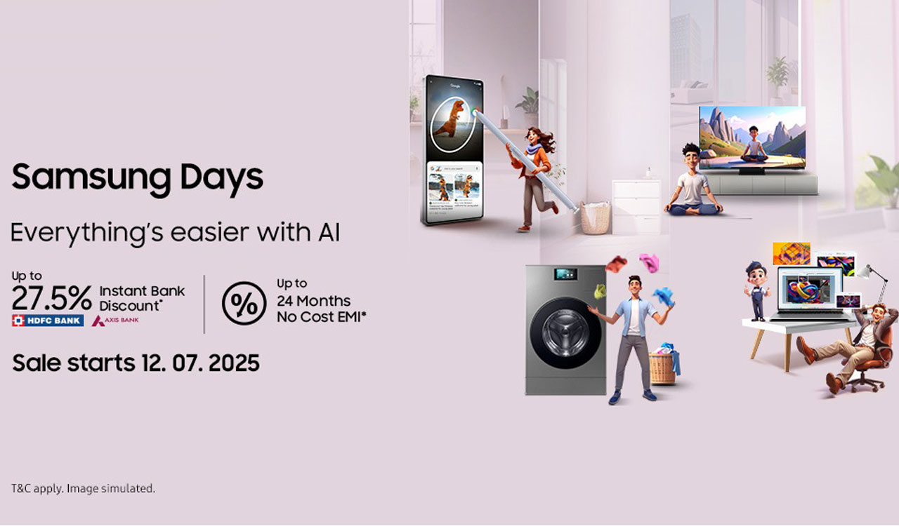 Samsung Days Sale begins on July 12 with exclusive AI-powered deals across categories