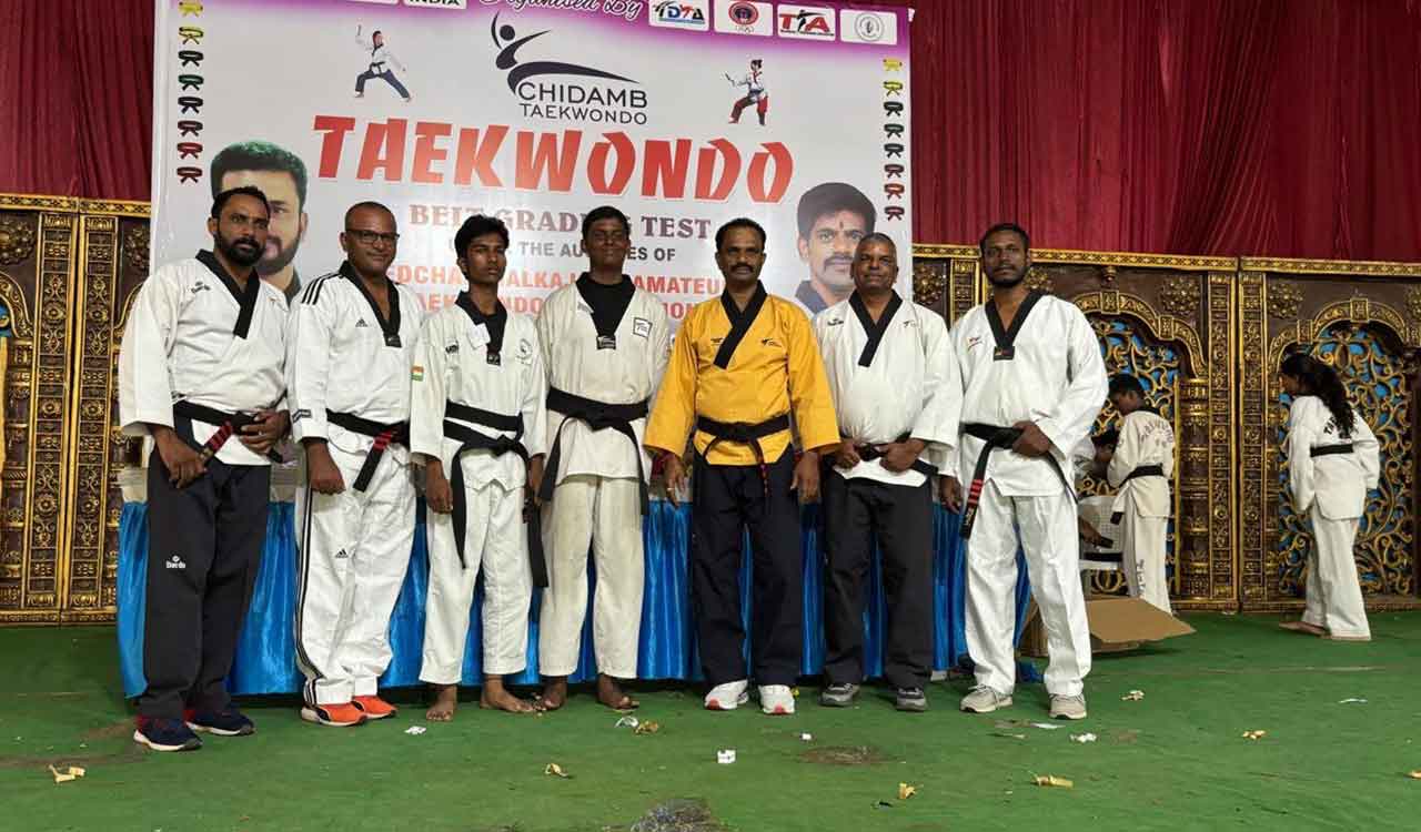 Black Belt Taekwondo examination held in Hyderabad