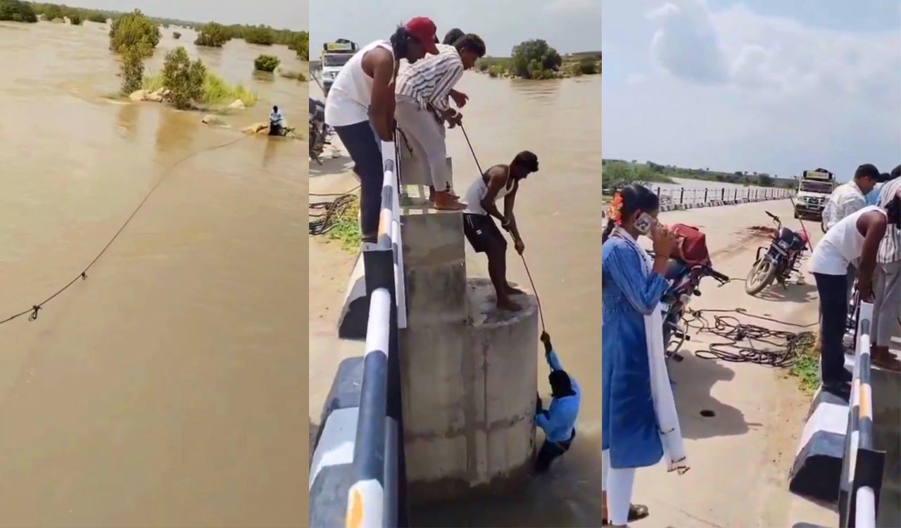Watch: Wife pushes man into River Krishna on pretext of selfie; video goes viral