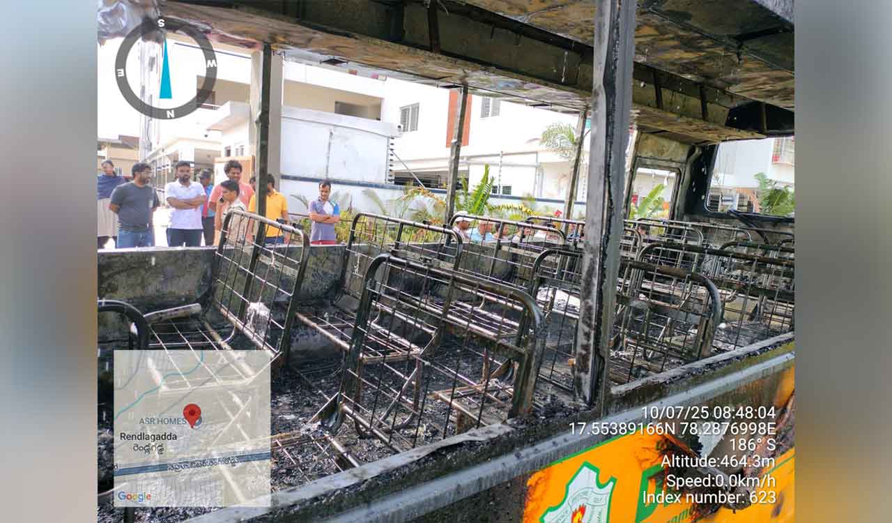Telangana: Bus carrying Delhi Public School students catches fire in Sangareddy; all escape unhurt