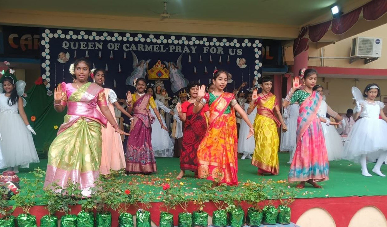 Foundation day of Carmel high school celebrated in Mancherial
