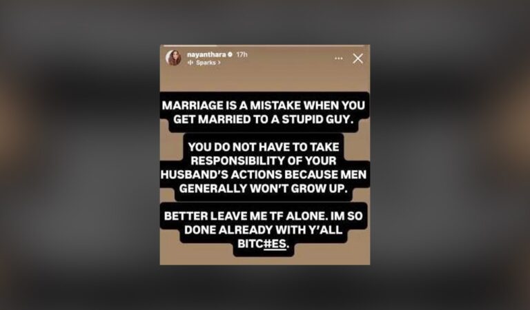 Nayanthara, Vignesh Shivan, divorce rumours, Instagram story, 