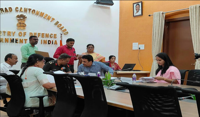 Secunderabad Cantonment Board decided to remove rooftop hoardings, set up open gyms in 10 parks, demolish 77 old properties for a highway corridor, and offer cashless treatment to its employees.