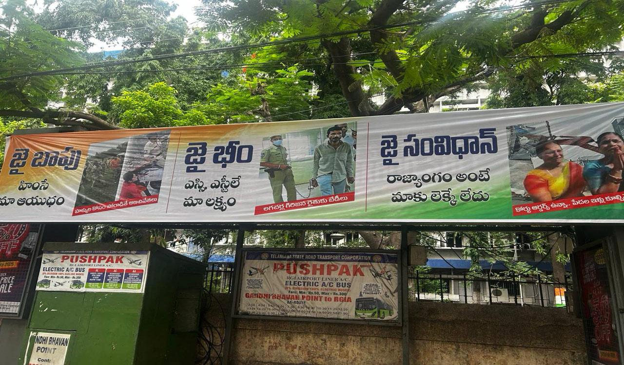 Watch: Posters targeting Congress appear across Hyderabad for Kharge’s tour