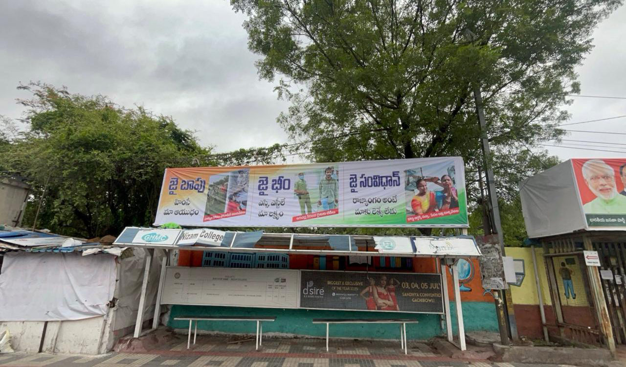 Watch: Posters targeting Congress appear across Hyderabad for Kharge’s tour