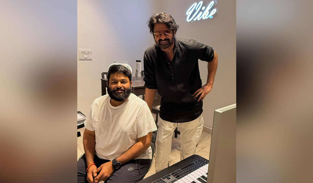 Thaman shares studio pic with surprise guest