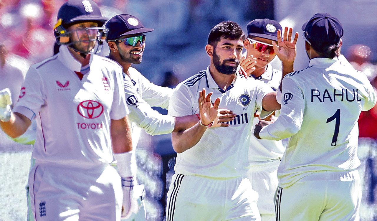 Rahul unbeaten on 53 as India trail England by 242 runs after Bumrah picks 5-74