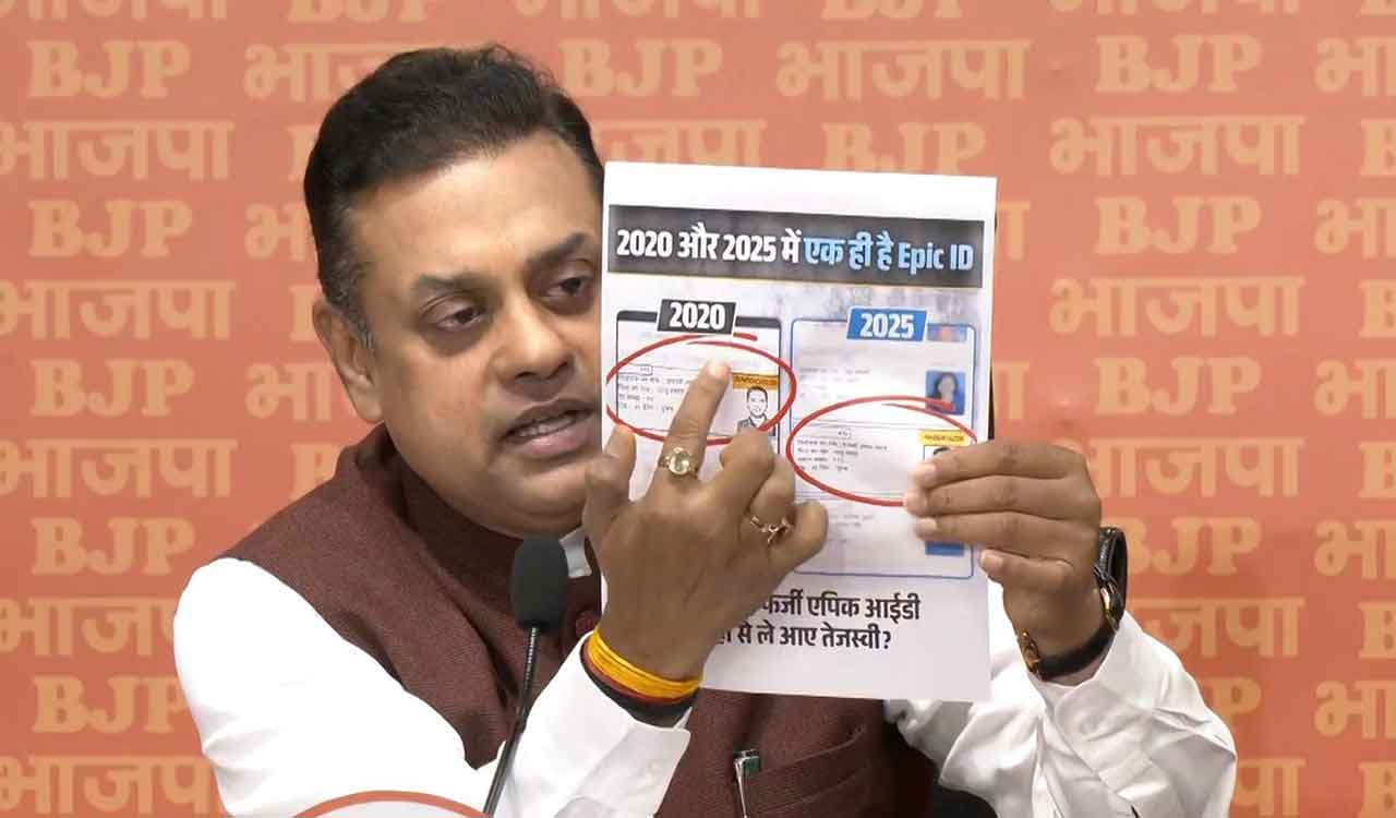 BJP accuses Tejashwi Yadav of voter ID fraud, slams RJD-Congress for targeting ECI