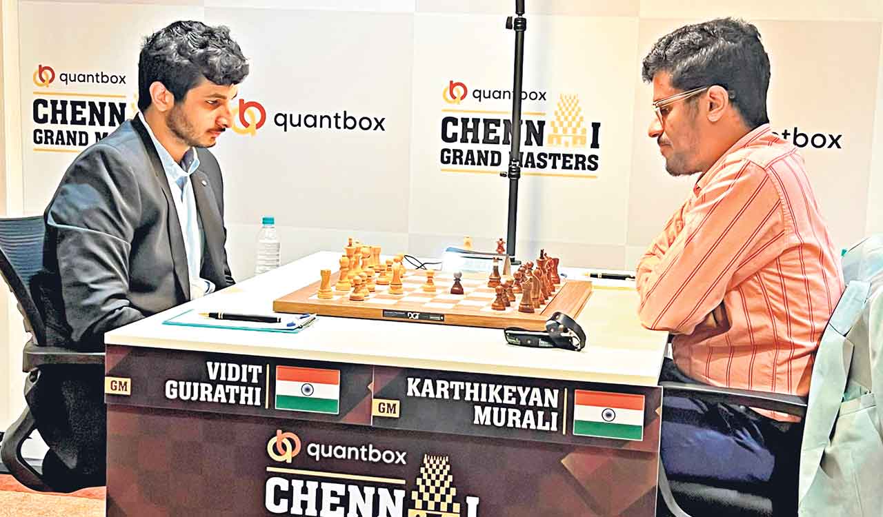 Karthikieyan stuns Vidit in seventh round of Quantbox Chennai Grand Masters