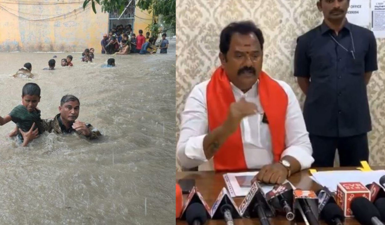 Watch: BJP MLA K. Venkataramana Reddy’s criticism of flood-affected residents of Kamareddy sparks controversy