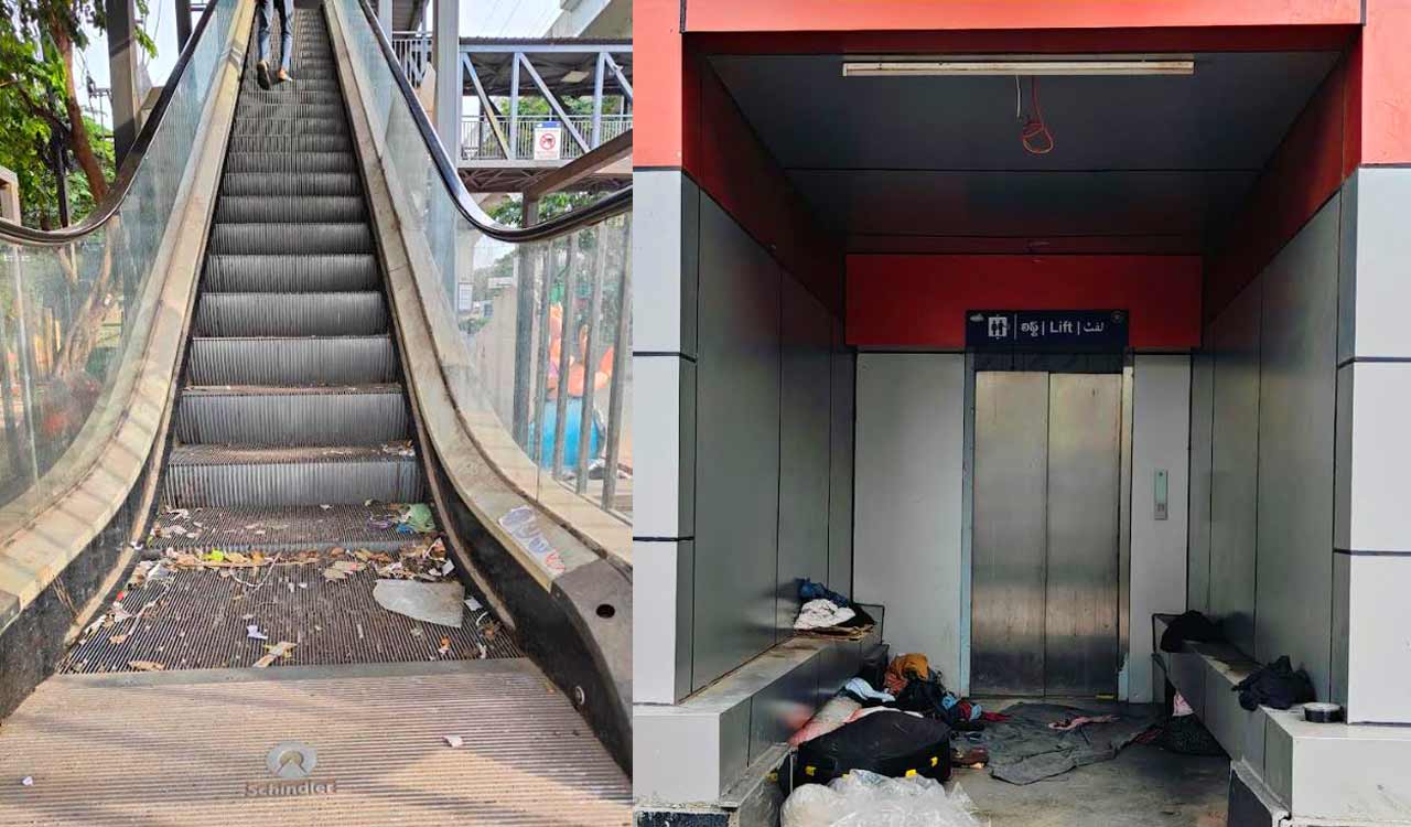 Erragadda foot overbridge unusable as lifts and escalators remain out of service