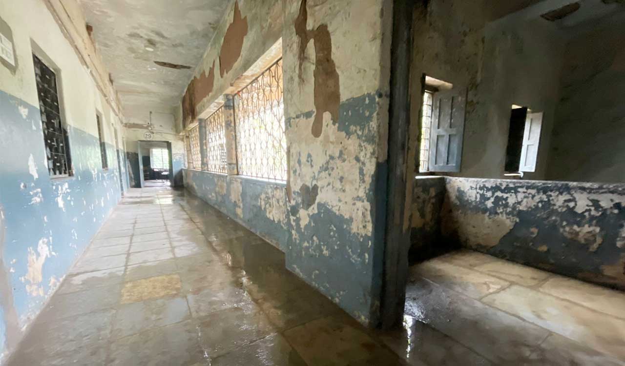 Students risk lives for education at crumbling GJC Nampally