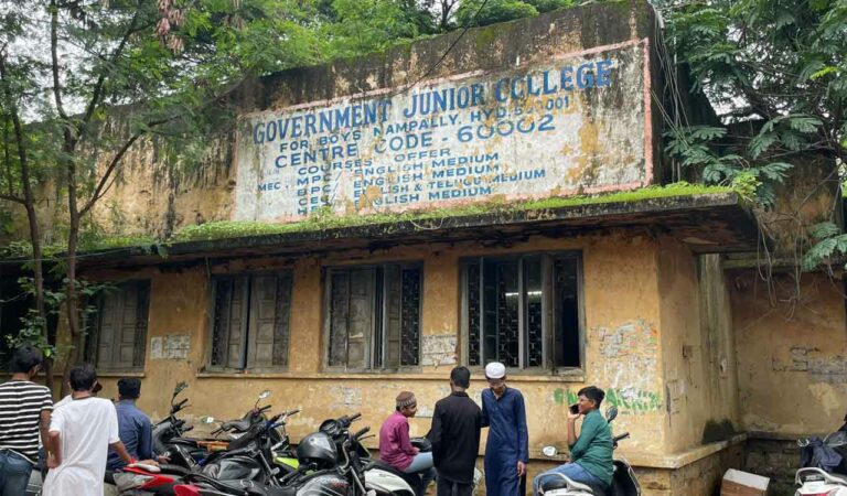 Students risk lives for education at crumbling GJC Nampally