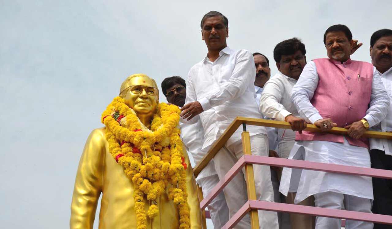 Harish Rao calls Prof Jayashankar icon of Telangana aspirations, urges people to follow his ideals
