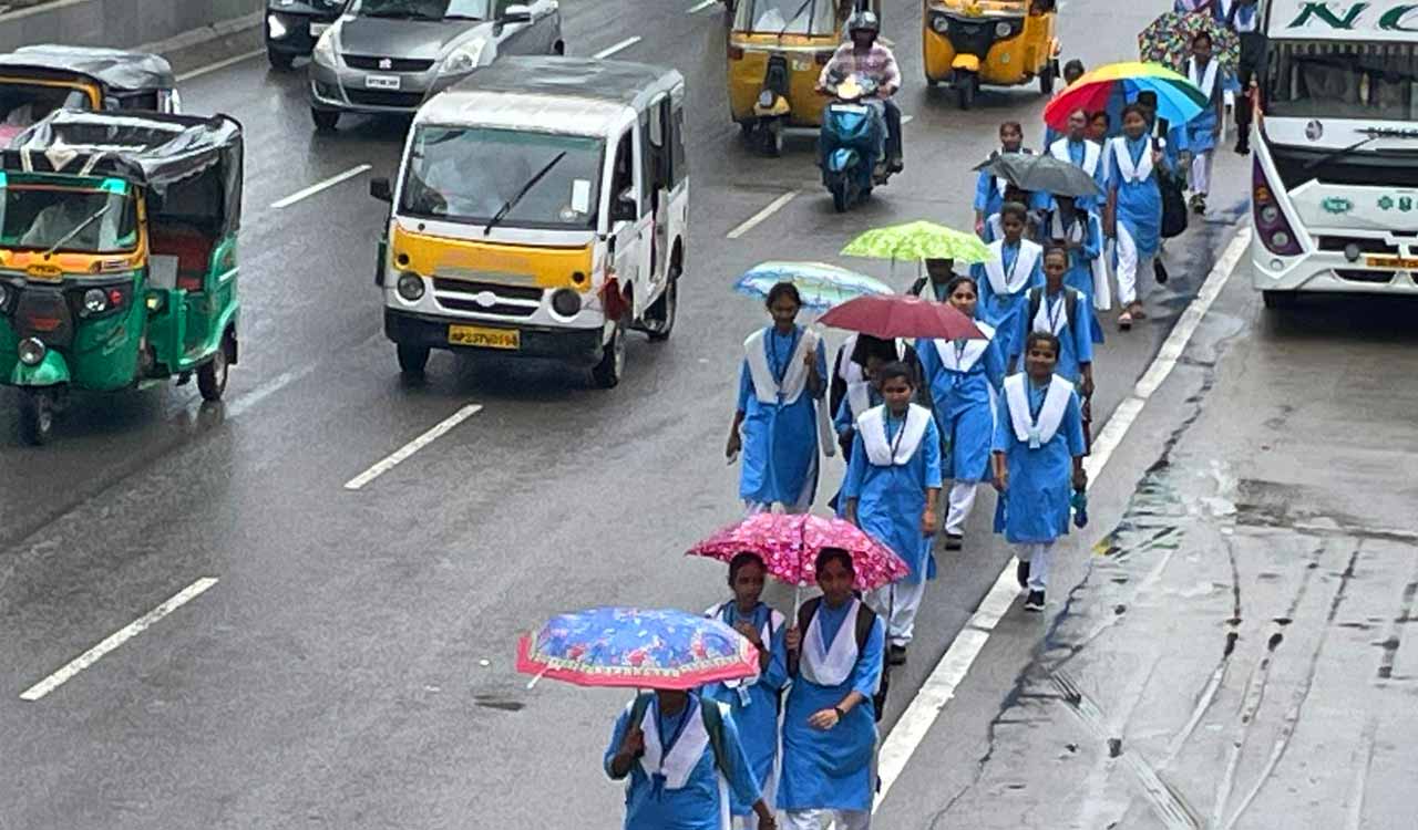Heavy rains force closure of schools in Nirmal, Adilabad and Asifabad