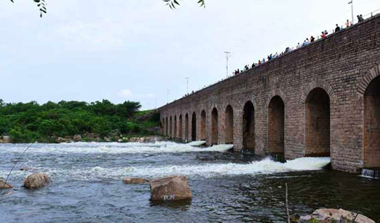 Himayatsagar floodgates opened, surplus water released into Musi River
