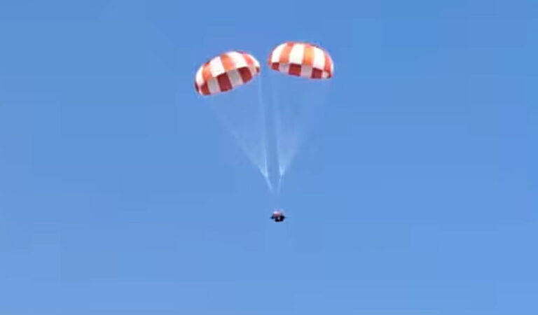 ISRO completes first air-drop test of Gaganyaan parachute system