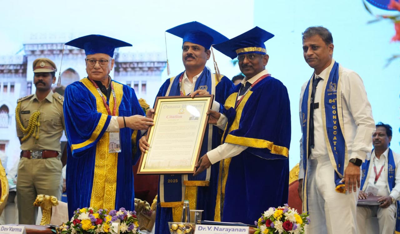 V Narayanan outlines ISRO’s mega space projects at Osmania University convocation