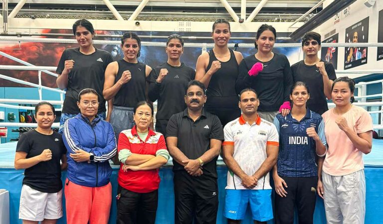 Indian boxers' high intensity training in UK