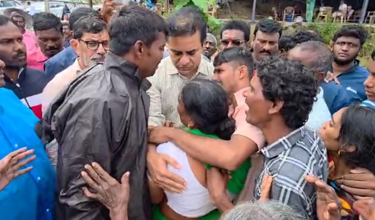 Watch: KTR blasts Revanth Reddy government over slow response to floods in Telangana