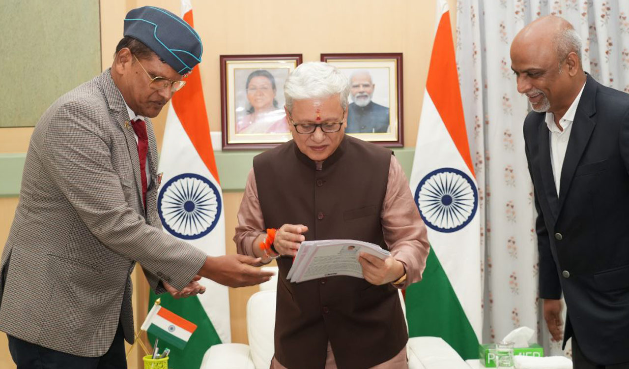 Kargil war veteran Group Captain GJ Rao calls for national suicide prevention policy in meeting with Telangana Governor