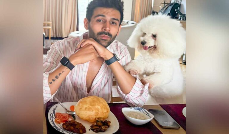 Kartik Aaryan’s weekend feast: Cchole bhatoore in company of pupper Katori