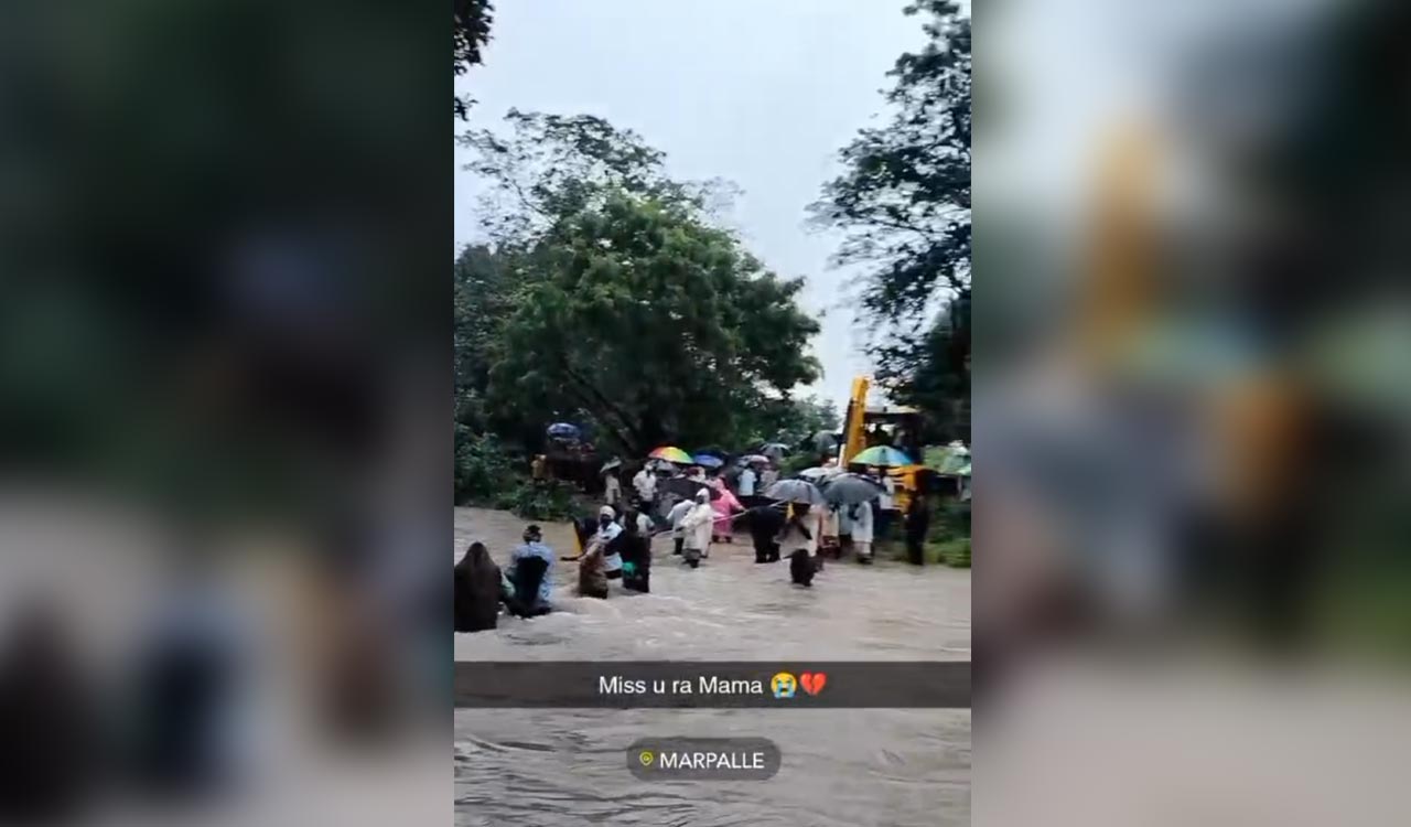 Watch: Villagers risk lives to perform funeral in Medak