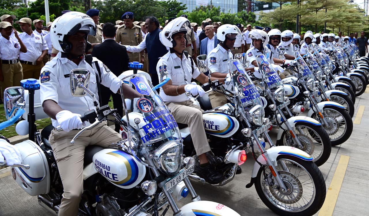 Hyderabad traffic police deploy 50 patrolling bikes, 100 marshals
