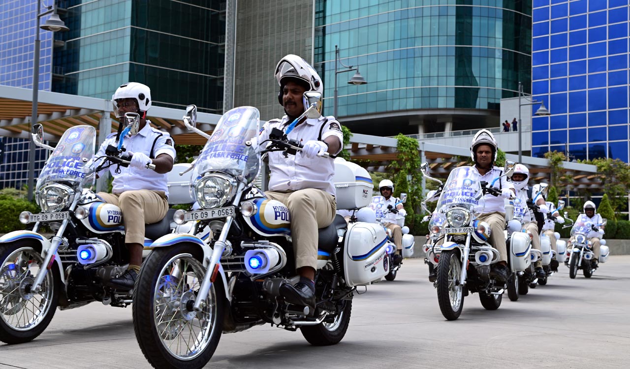 Hyderabad traffic police deploy 50 patrolling bikes, 100 marshals