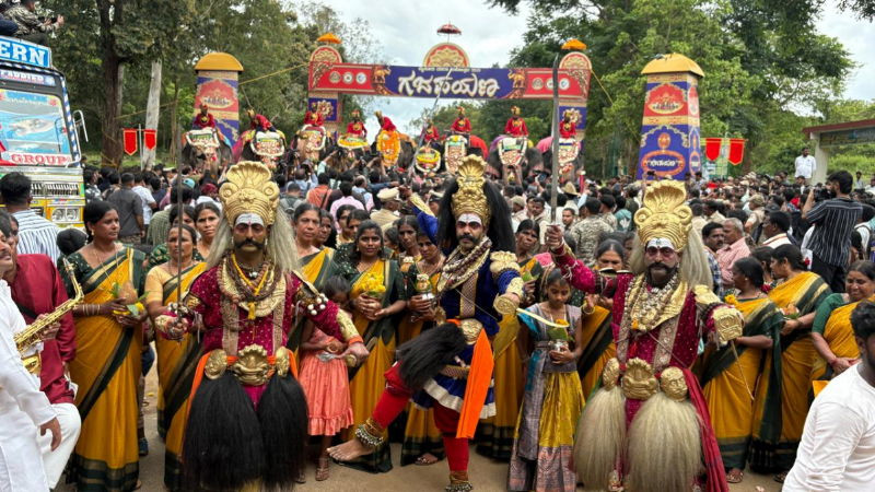 Gajapayana begins with rituals and folk arts ahead of Mysuru Dasara