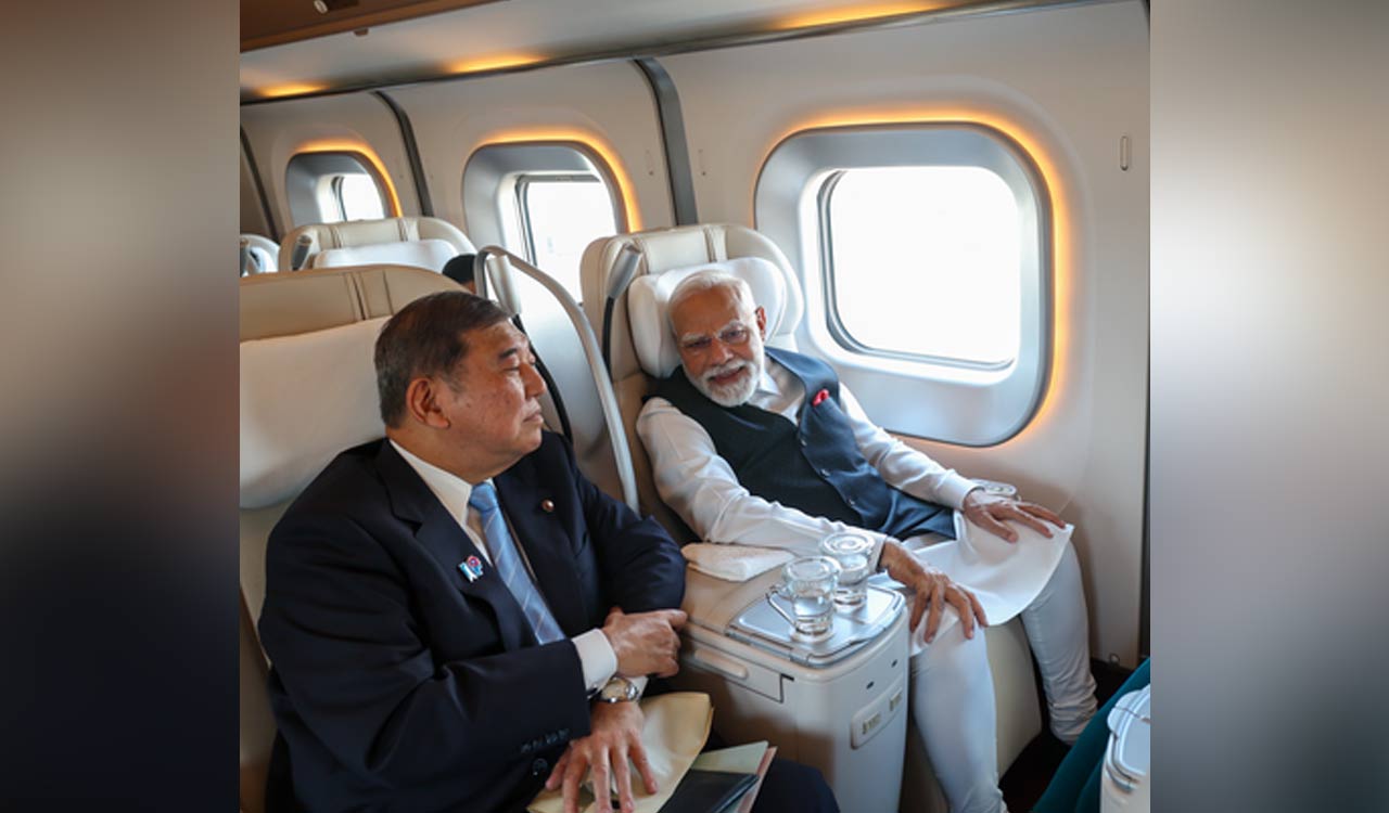 PM Modi travels with Japanese PM Ishiba on iconic Shinkansen to Sendai