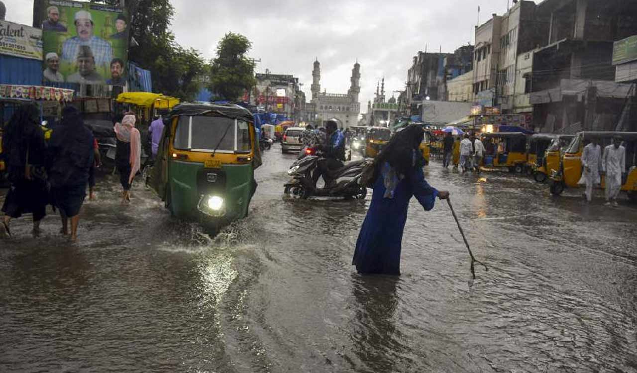 Intense spells of downpour interspersed with moderate showers forecast for Hyderabad