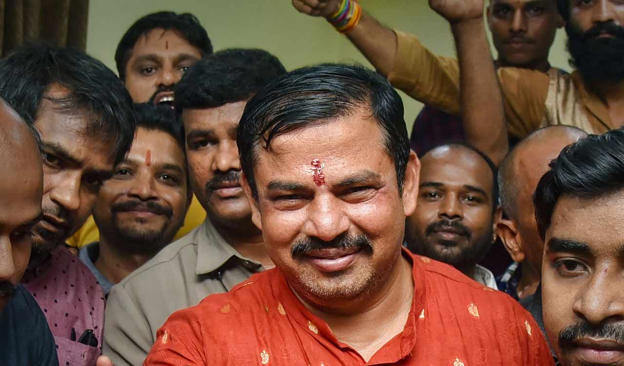 Raja Singh seeks action over Ganesh idol resembling CM Revanth Reddy in Hyderabad