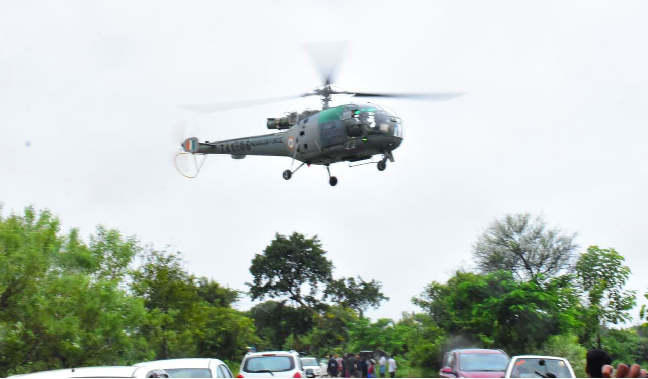 Seven shepherds stranded in floodwaters rescued by Army helicopters in Sircilla