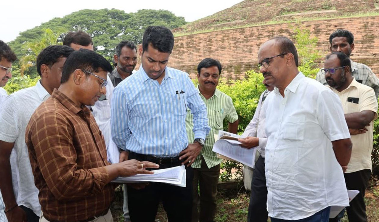 Nelakondapalli Buddhist Stupa to be revamped as world-class tourist destination: Khammam Collector