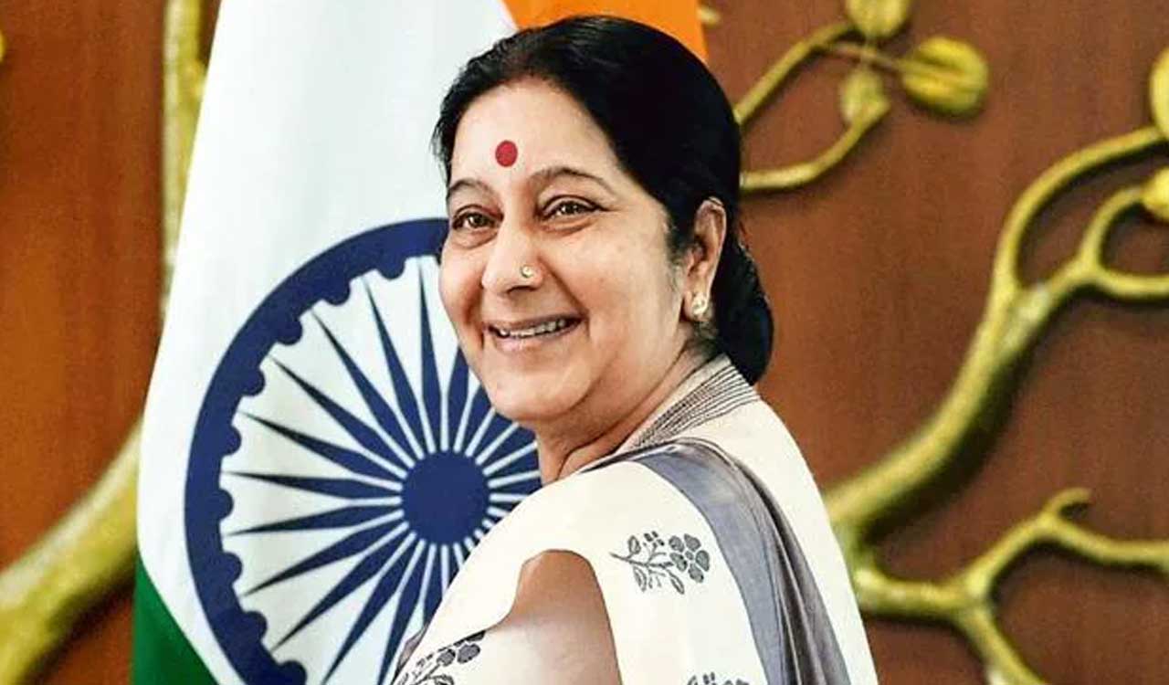 Tributes pour in for Sushma Swaraj on death anniversary: ‘A vibrant voice, an enduring legacy’