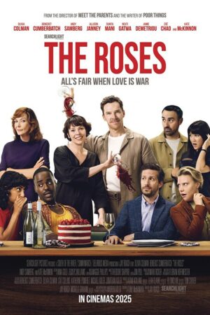 Benedict Cumberbatch and Olivia Colman in tense scenes from The Roses