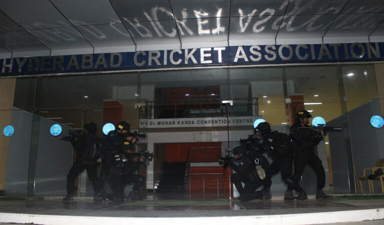 NSG conducts counter-terror drill at Uppal Stadium
