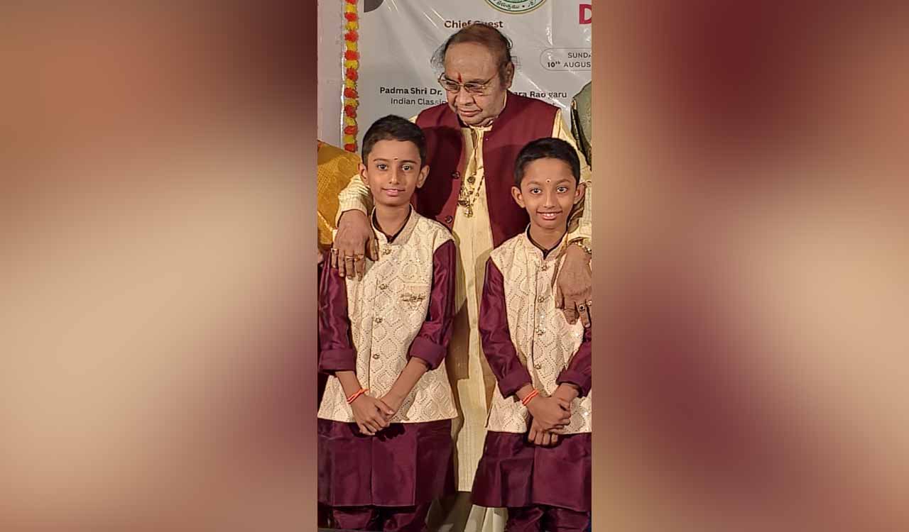 9-year-old twin violinists from Hyderabad hailed as ‘Pride of Telangana’