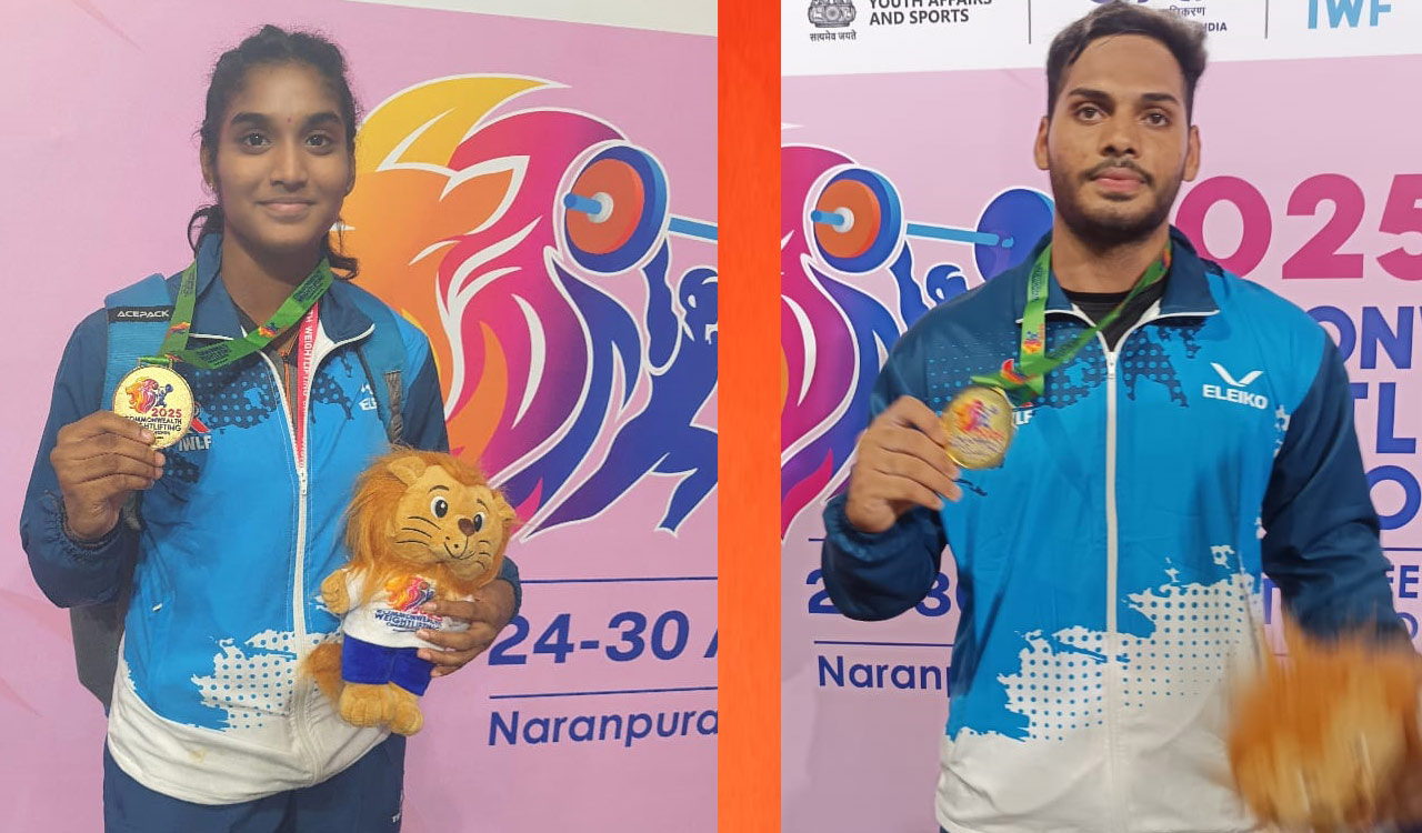 Valluri Babu, Juhitha Guna strike gold at Commonwealth weightlifting