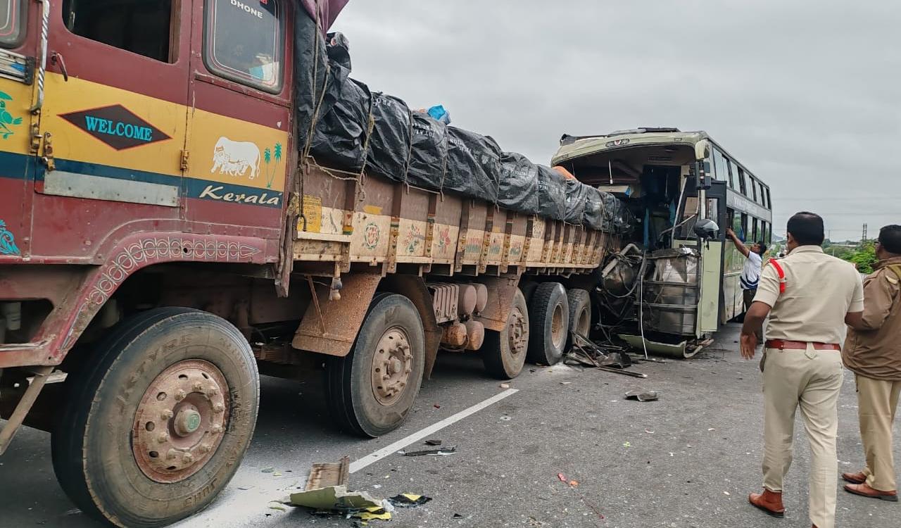 Private bus accident in Mahabubnagar claims three lives