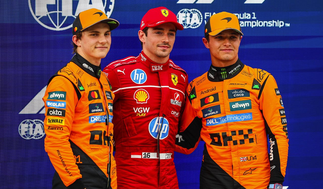 Leclerc beats McLaren duo to claim pole position for Hungarian Grand Prix